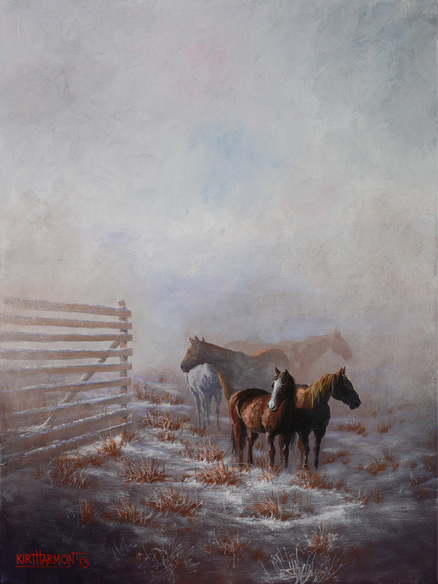 Mustangs in the Mist